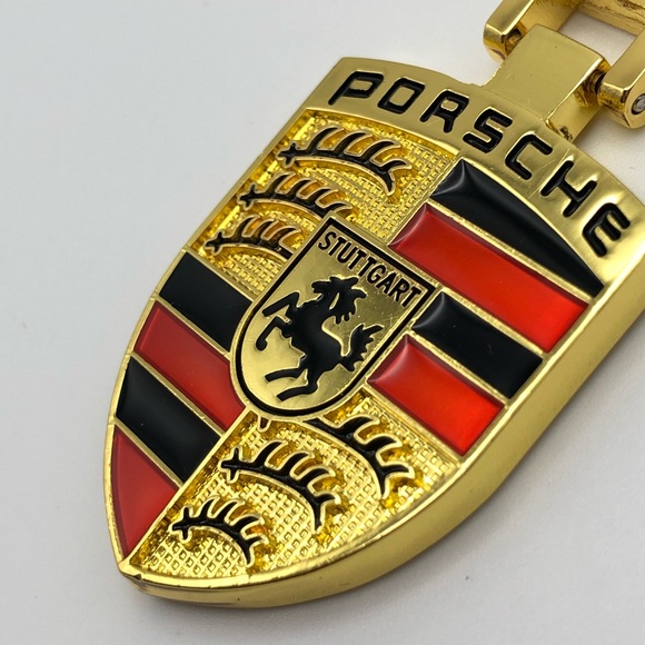 Genuine Porsche Dual-Sides Crest Metal Keyring - Picture 4 of 7